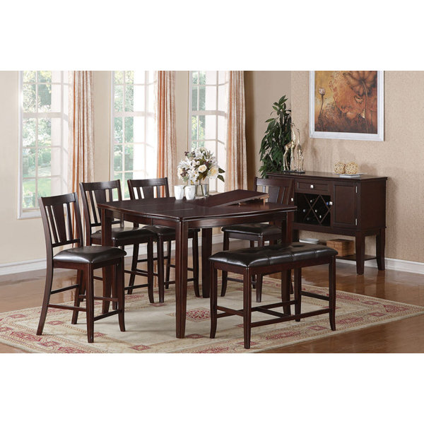 Mumei Home Studio Counter Height Butterfly Leaf Dining Table Wayfair